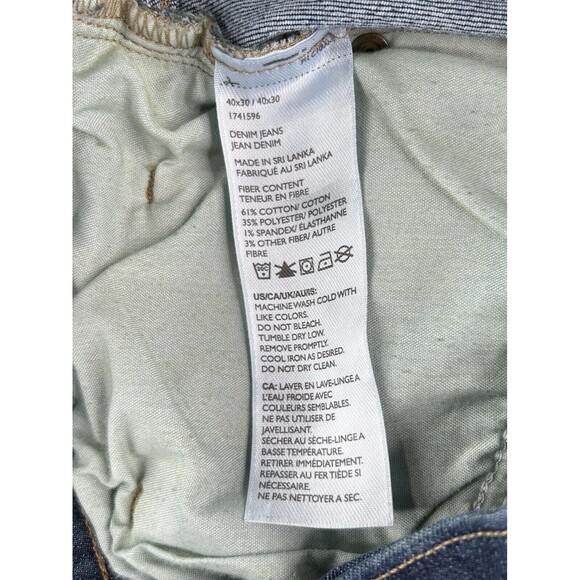 Eddie Bauer Jeans Men's 40 Blue Dark Wash Straight Leg Flex Stretch - Picture 8 of 8